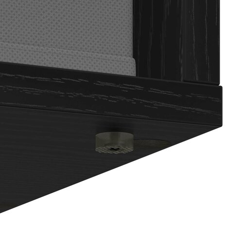 Dressoir met lade Zwart Eiken 30,5 x 27 x 84,5 cm 9