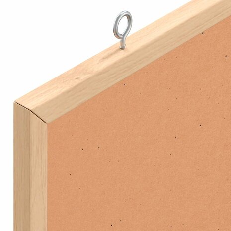 Prikbord met massief grenenhouten frame 100x55 cm 6