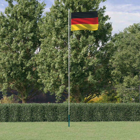 Vlag met vlaggenmast Duitsland 6,08 m aluminium 1