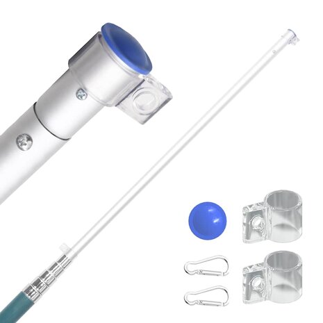 Vlag met vlaggenmast Duitsland 5,5 m aluminium 3