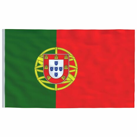 Vlag met vlaggenmast Portugal 5,5 m aluminium 4