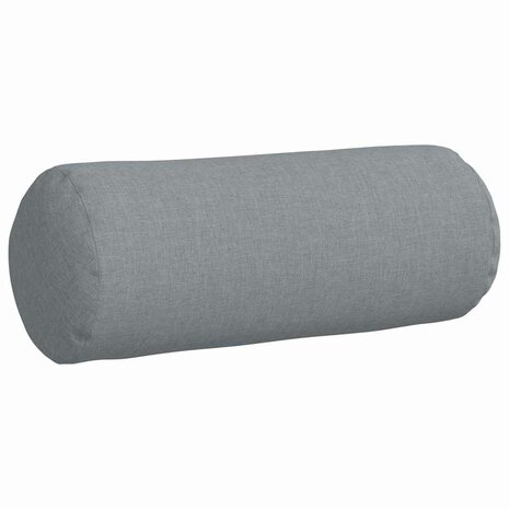 Bolster Kussens 2 stuks Lichtgrijs &Oslash; 15 x 40 cm Stof 5