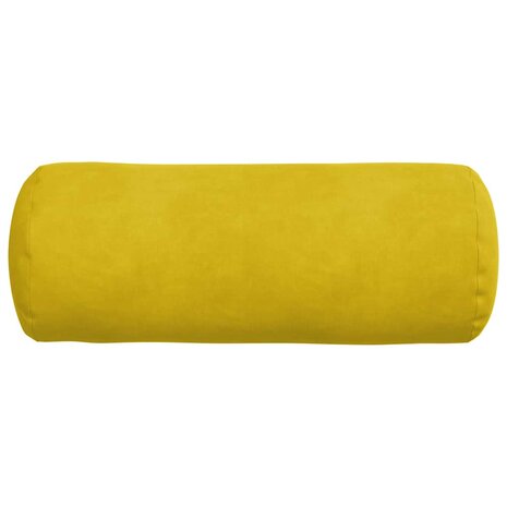 Bolster Kussens 2 stuks Geel &Oslash; 15 x 40 cm Cordstof 6