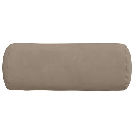 Bolster Kussens 2 stuks Taupe &Oslash; 15 x 40 cm Microvezel Stof 6
