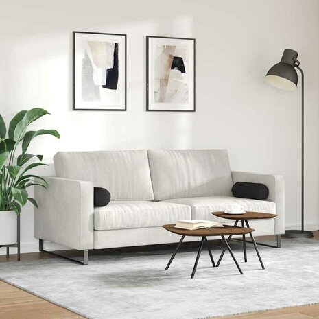 Bolster Kussens 2 stuks Zwart &Oslash; 15 x 40 cm Microvezel Stof 4