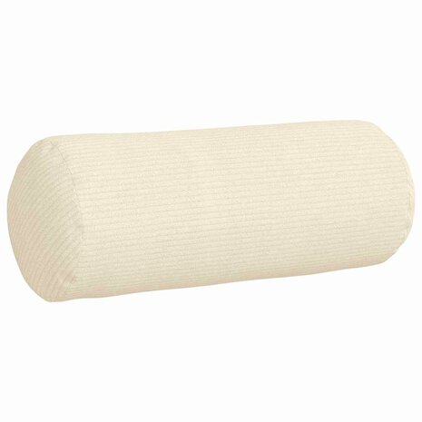 Bolster Kussens 2 stuks Cr&egrave;me &Oslash; 15 x 40 cm Cordstof 5
