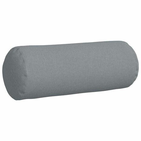 Bolster Kussens 2 stuks Lichtgrijs &Oslash; 25 x 70 cm Stof 5