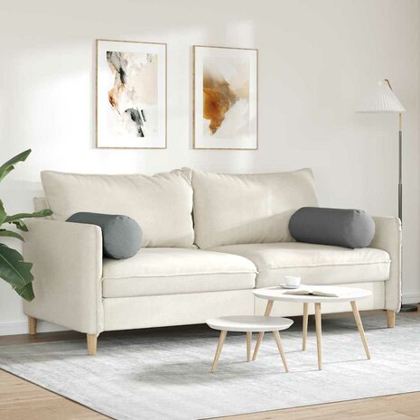Bolster Kussens 2 stuks Donkergrijs &Oslash; 25 x 70 cm Stof 4
