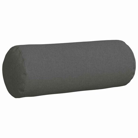 Bolster Kussens 2 stuks Donkergrijs &Oslash; 25 x 70 cm Stof 5