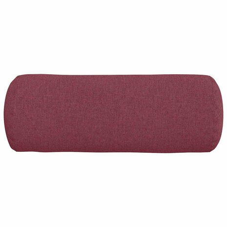 Bolster Kussens 2 stuks Wijnrood &Oslash; 25 x 70 cm Stof 6