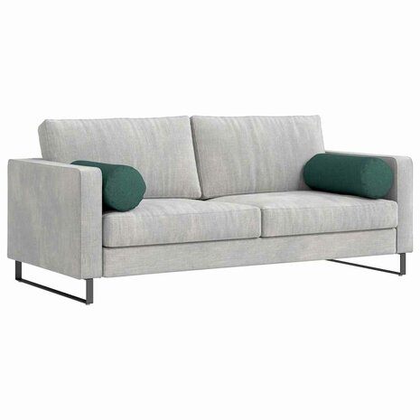 Bolster Kussens 2 stuks Donkergroen &Oslash; 25 x 70 cm Stof 3