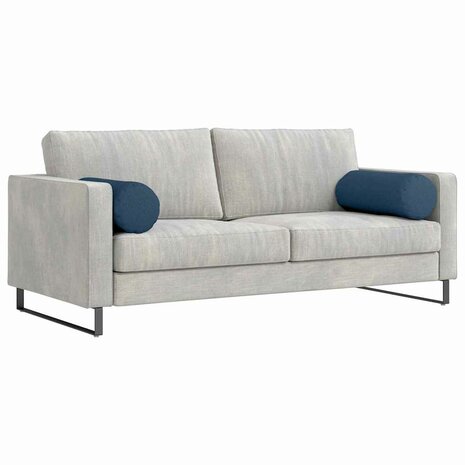 Bolster Kussens 2 stuks Blauw &Oslash; 25 x 70 cm Stof 3