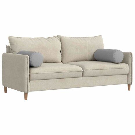 Bolster Kussens 2 stuks Wolkengrijs &Oslash; 25 x 70 cm Stof 3