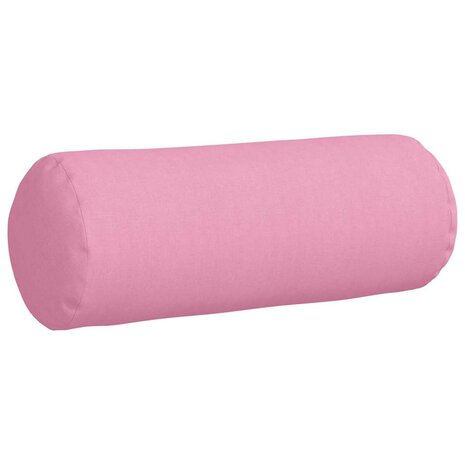 Bolster Kussens 2 stuks Roze &Oslash; 25 x 70 cm Stof 5