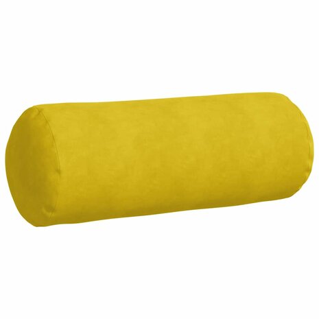 Bolster Kussens 2 stuks Geel &Oslash; 25 x 70 cm Cordstof 5