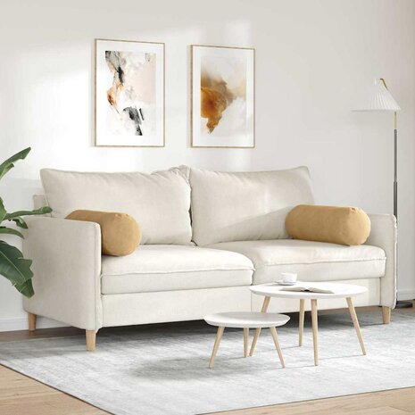 Bolster Kussens 2 stuks Bruin &Oslash; 25 x 70 cm Cordstof 4