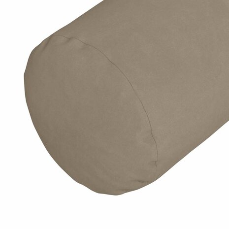 Bolster Kussens 2 stuks Taupe &Oslash; 25 x 70 cm Microvezel Stof 7
