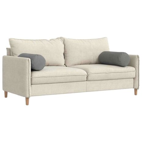 Bolster Kussens 2 stuks Donkergrijs &Oslash; 25 x 70 cm Microvezel Stof 3