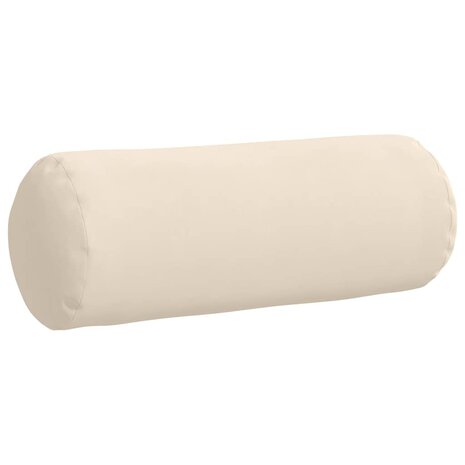 Bolster Kussens 2 stuks Beige &Oslash; 25 x 70 cm Microvezel Stof 5