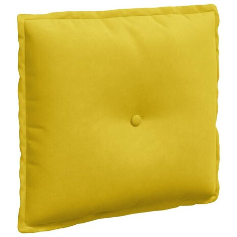 Rugkussen Geel 50 x 45 cm Cordstof 2