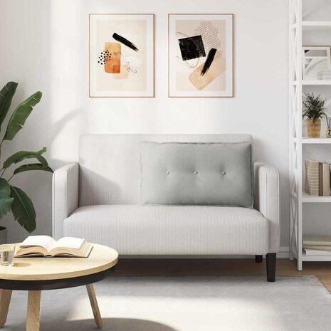 Rugkussen Lichtgrijs 80 x 50 cm Microvezel Stof 4