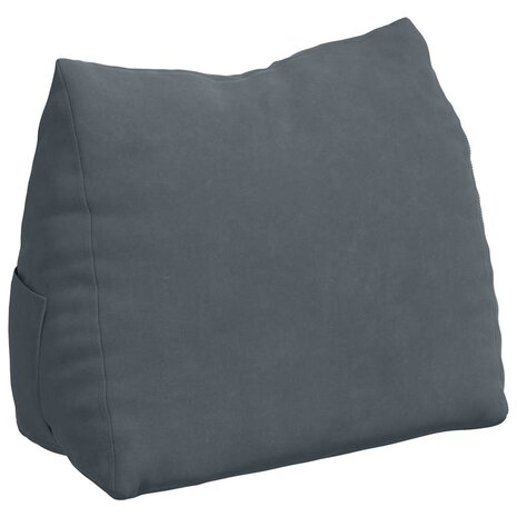 Rugkussen Donkergrijs 45 x 20 x 35 cm Cordstof 2