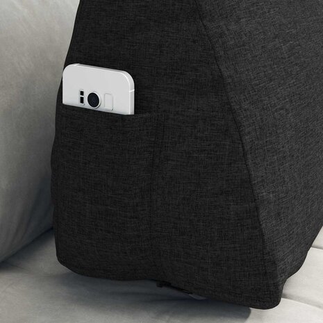 Rugkussen Zwart 60 x 20 x 50 cm Stof 5