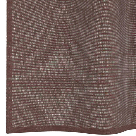 Gordijnen voile met doorvoertules 2 st 140x140 cm bruin 6