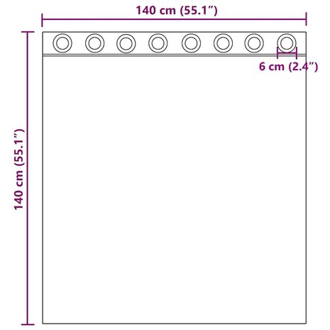 Gordijnen voile met doorvoertules 2 st 140x140 cm bruin 8
