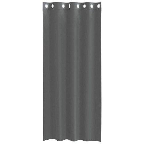 Gordijnen voile met doorvoertules 2 st 140x225 cm donkergrijs 4