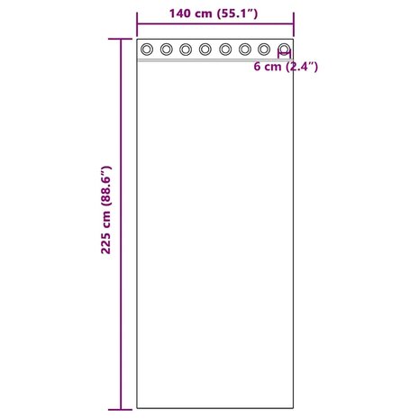 Gordijnen voile met doorvoertules 2 st 140x225 cm donkergrijs 8