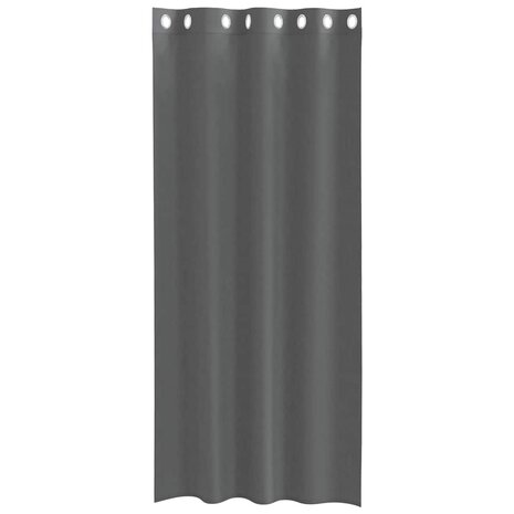 Gordijnen voile met doorvoertules 2 st 140x245 cm donkergrijs 4