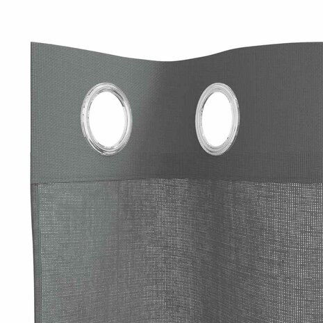 Gordijnen voile met doorvoertules 2 st 140x300 cm donkergrijs 5