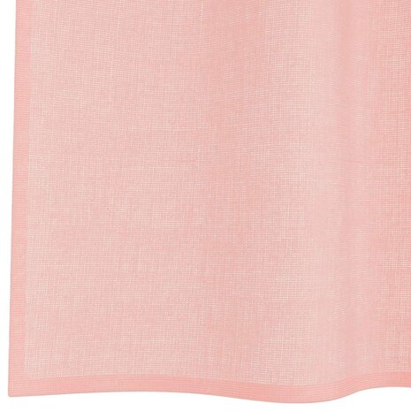 Gordijnen voile met doorvoertules 2 st 140x245 cm roze 6