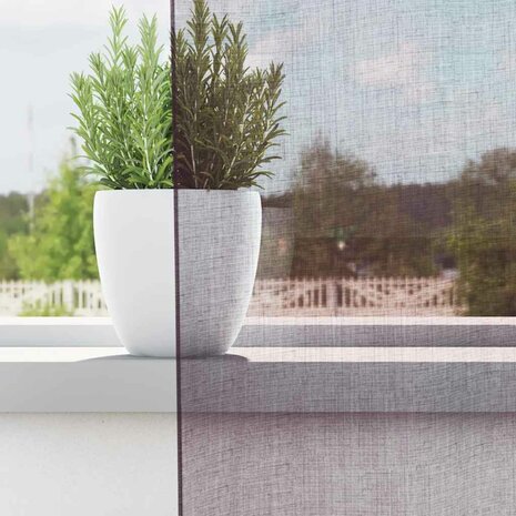 Gordijnen voile met doorvoertules 2 st 140x245 cm paars 3