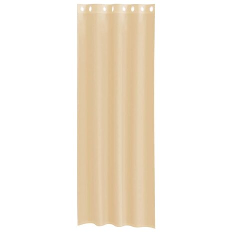 Gordijnen Voile met doorvoertules 2 st zand 4