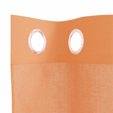 Gordijnen voile met doorvoertules 2 st terracotta 5