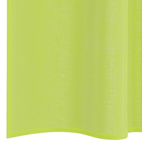 Gordijnen voile met roedezakken 2 st appelgroen 6