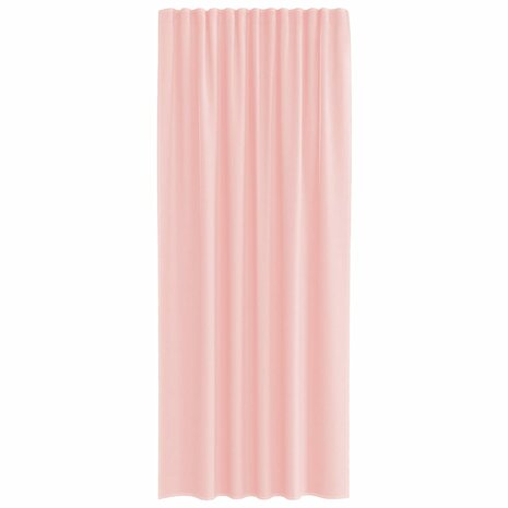 Gordijnen voile met roedezakken 2 st roze 4