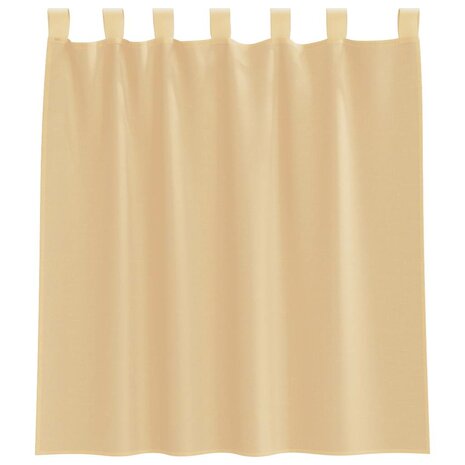 Gordijnen voile met roedezakken 2 st zand 4
