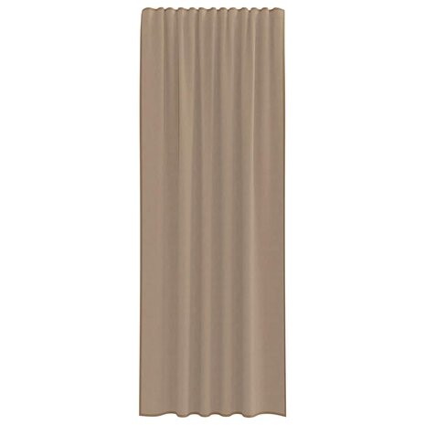 Gordijnen voile met roedezakken 2 st lichtbruin 4