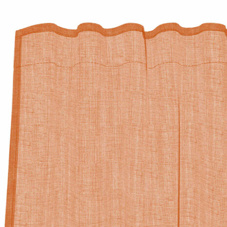 Voile gordijnen met roedezakken 2 st terracotta 6