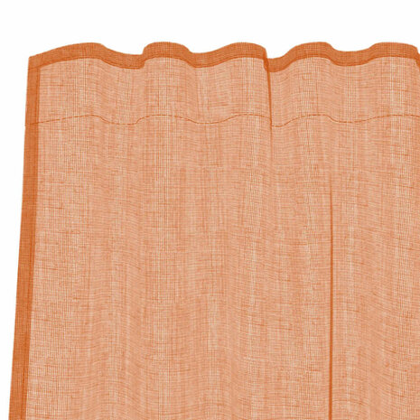 Voile gordijnen met roedezakken 2 st terracotta 6