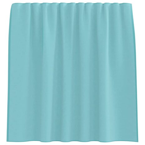 Gordijnen voile met roedezakken 2 st turkoois 4