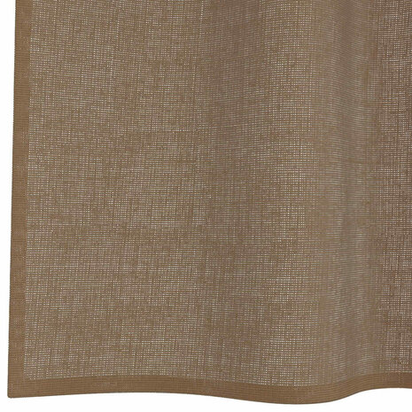 Gordijnen voile met lussen 2 st 140x140 cm lichtbruin 6