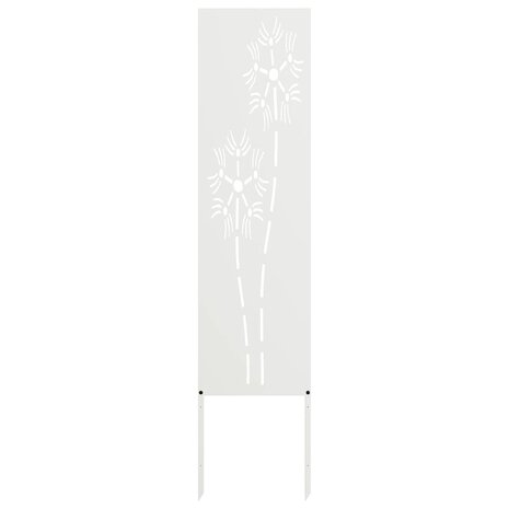 Privacyscherm Fretwerk Wit 32 x 140 cm Koudgewalst staal 2
