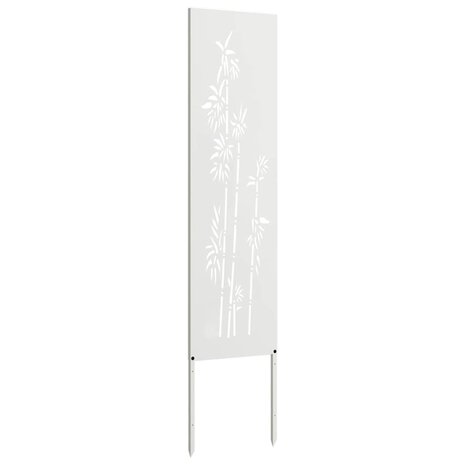 Privacyscherm Bloemen Wit 32 x 140 cm Koudgewalst staal 4