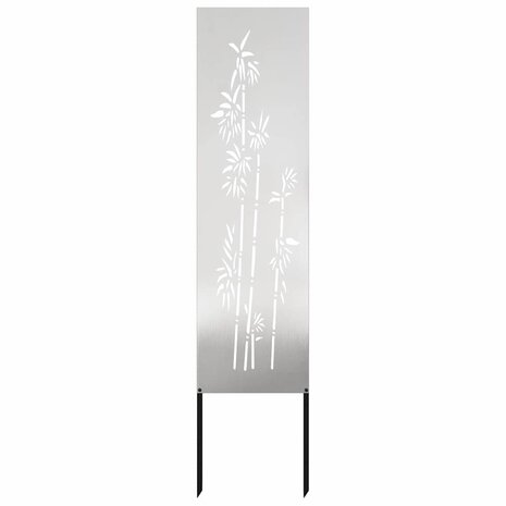 Privacyscherm Bloemen Zilver 32 x 140 cm Roestvrij staal 2