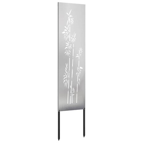 Privacyscherm Bloemen Zilver 32 x 140 cm Roestvrij staal 4
