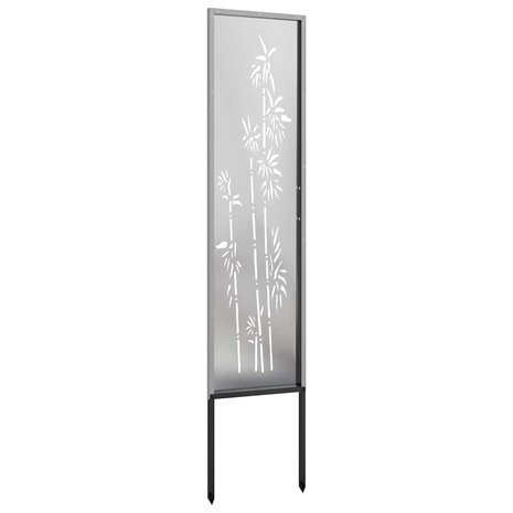 Privacyscherm Bloemen Zilver 32 x 140 cm Roestvrij staal 5